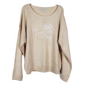 BEACHLY x GOLDFISH KISS Tropical Vibes sweater beach vacation NWT